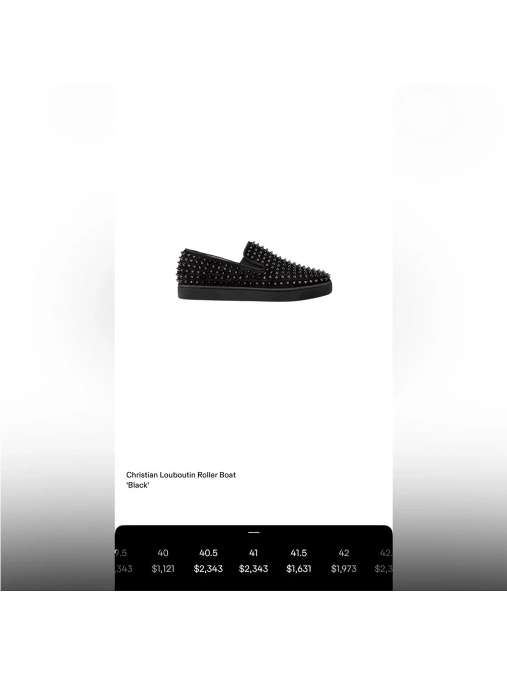 Christian Louboutin Black Studded Slip-On Loafers